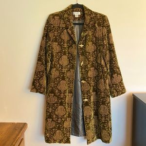 Vintage Aris A. Green Damask Coat